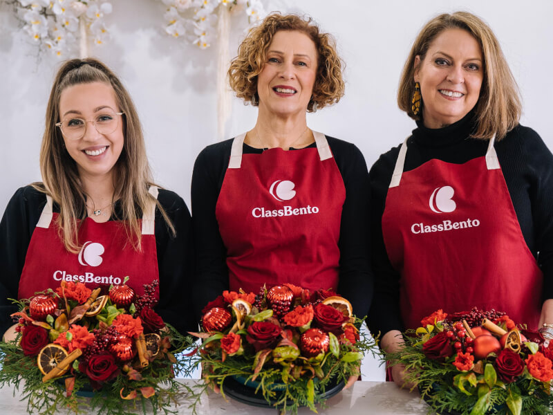 wreath making class for Christmas